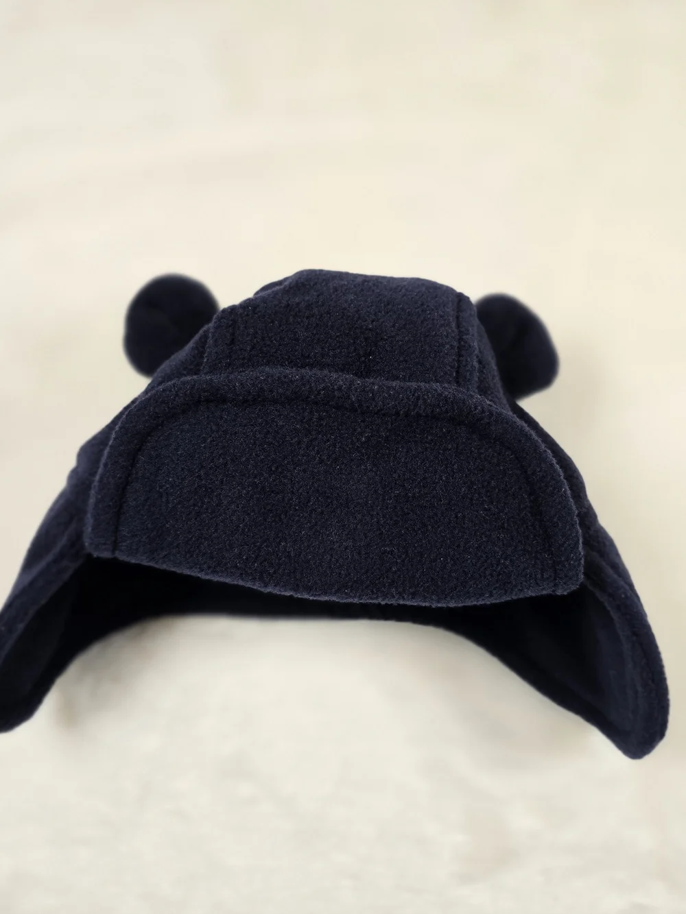 GAP Navy Kids Fleece Earflap Hat with Pom Ears